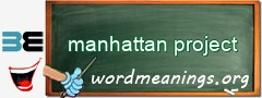 WordMeaning blackboard for manhattan project